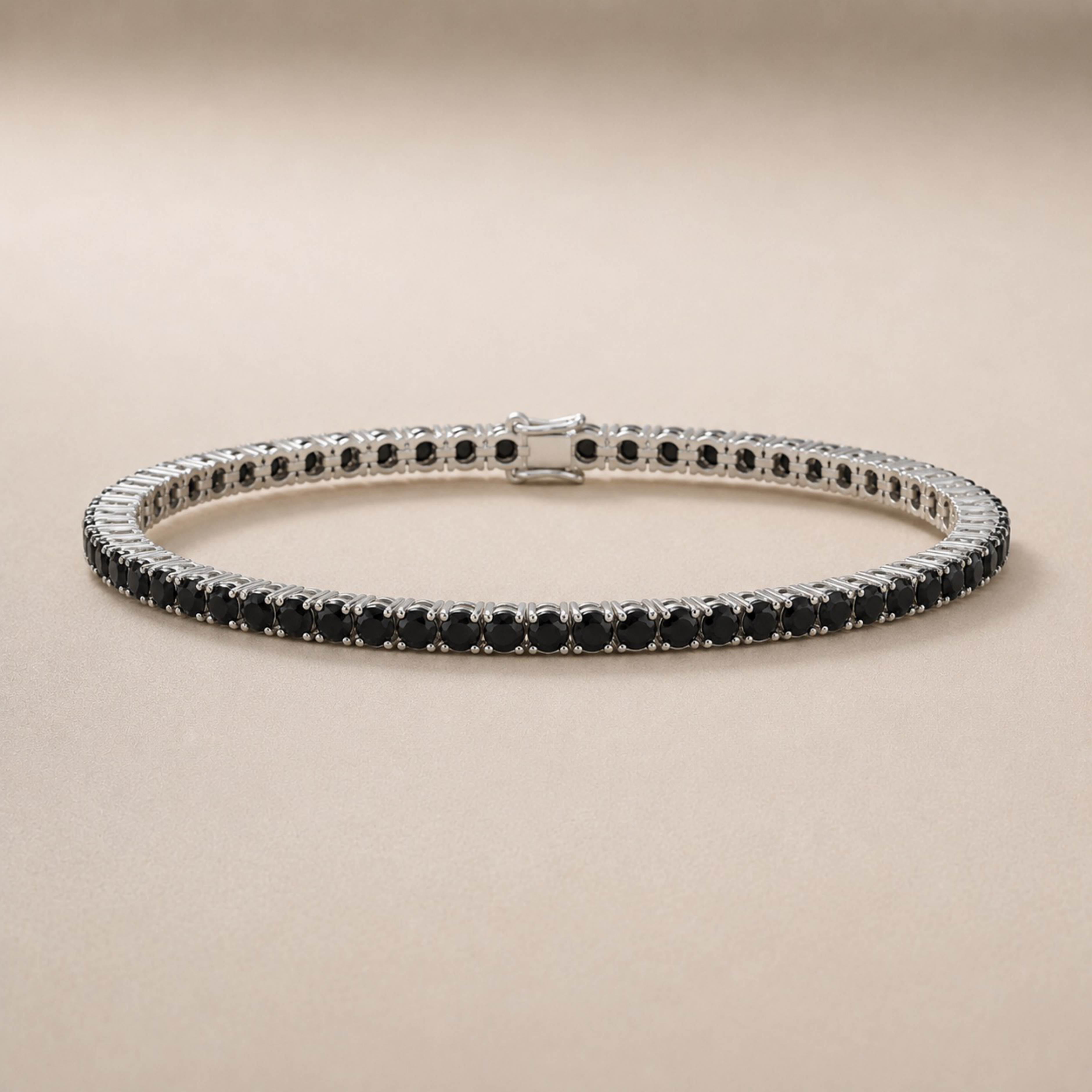 Men's Black Diamond Tennis Bracelet