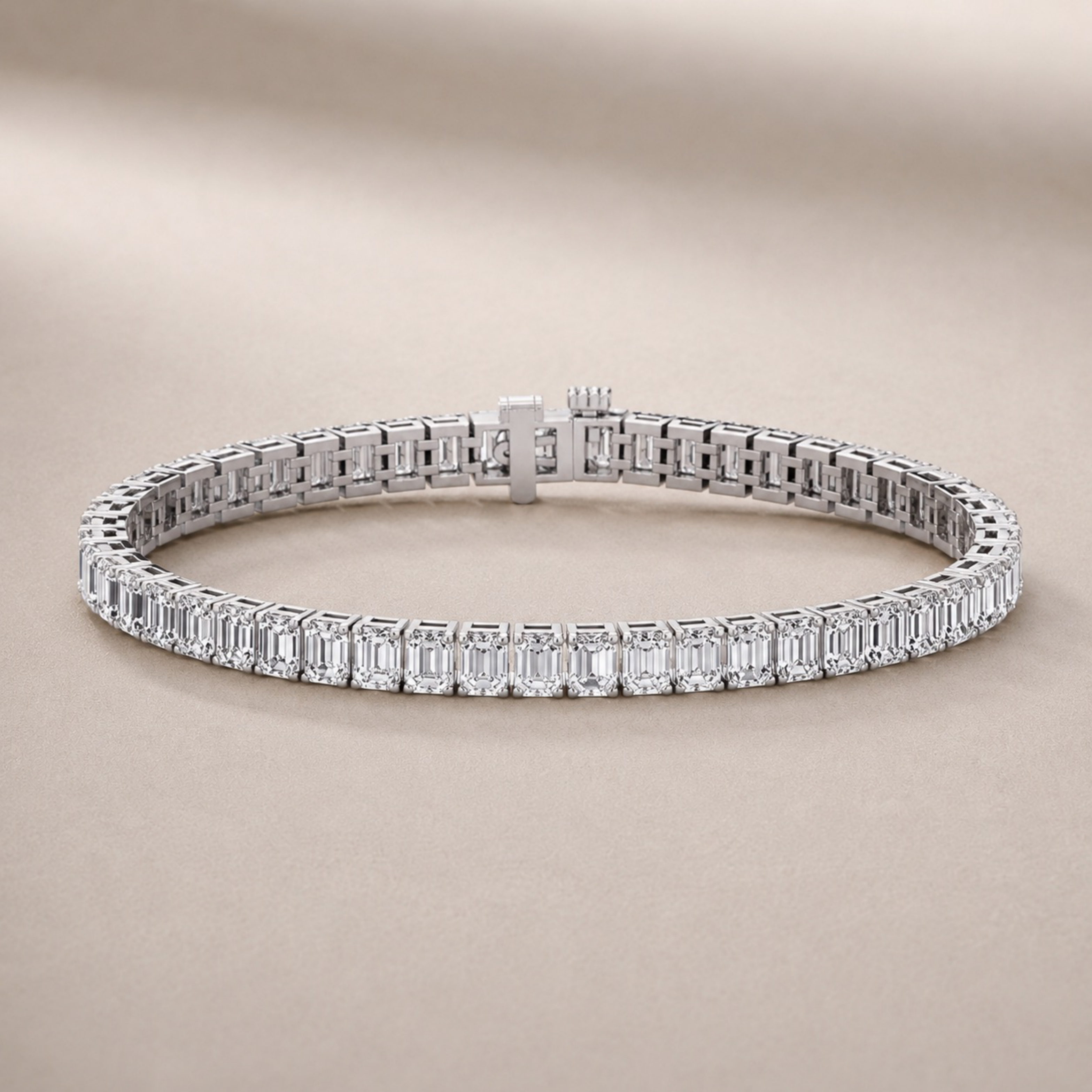 Emerald Cut Tennis Bracelet