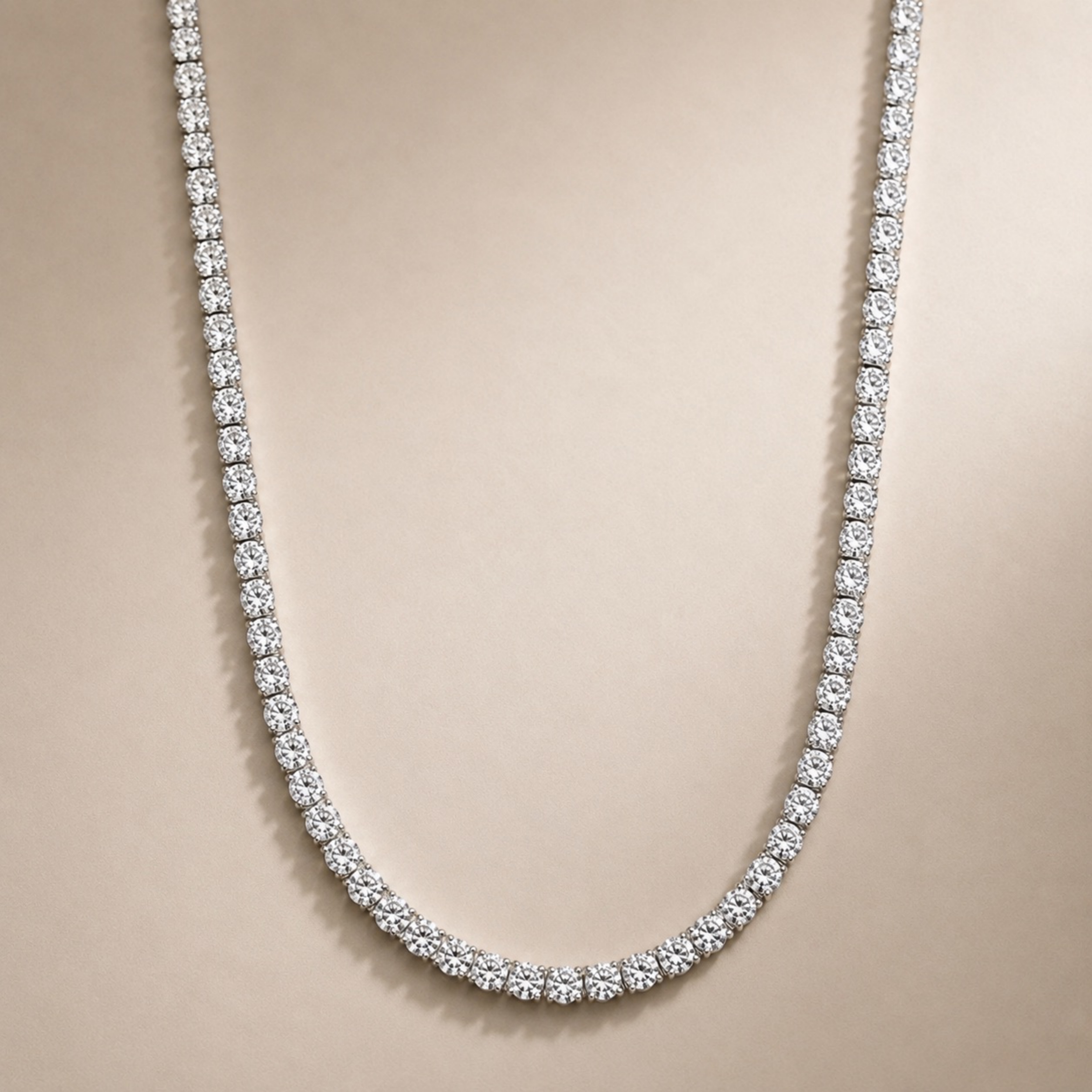 4 Prong Tennis Necklace