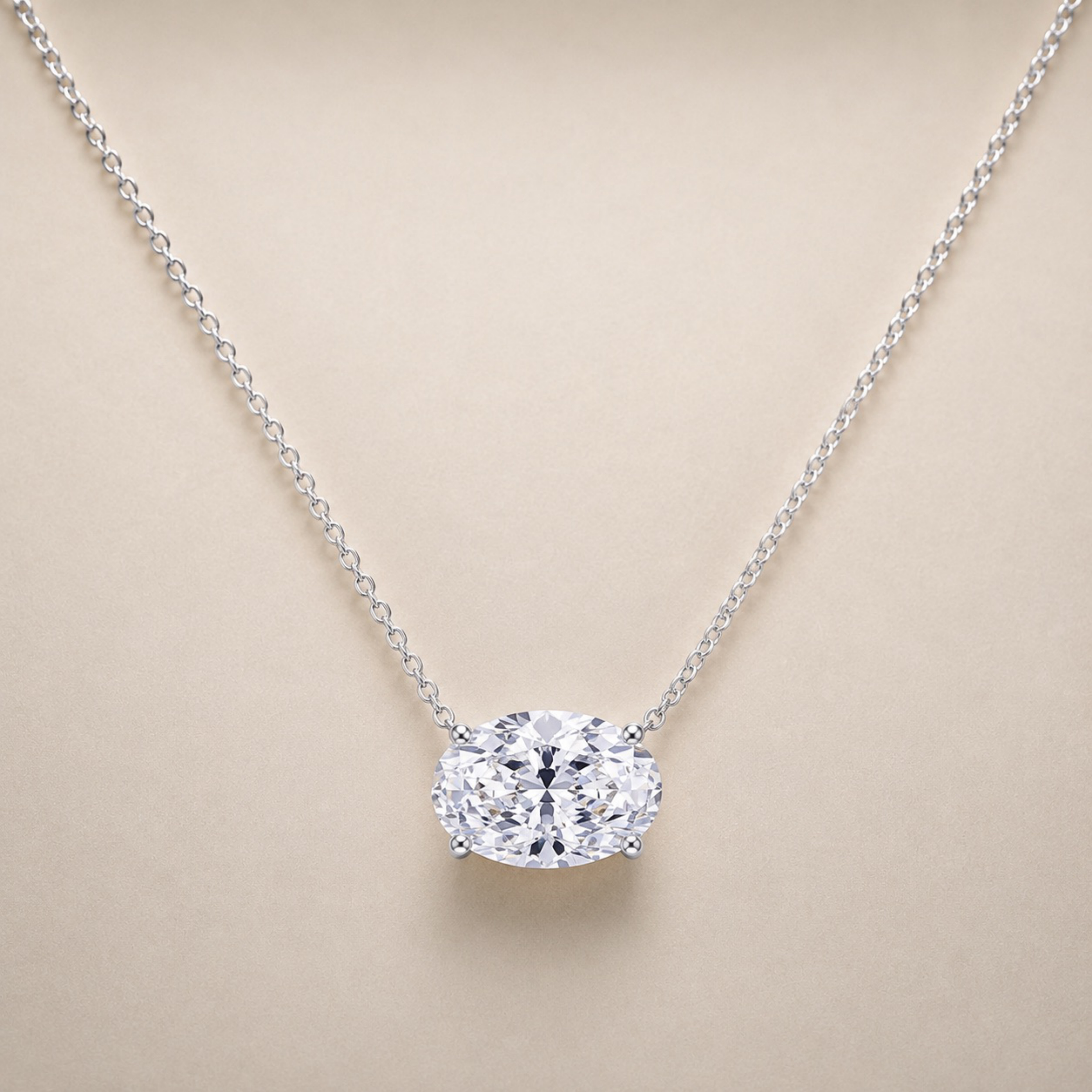Oval East to West Pendant