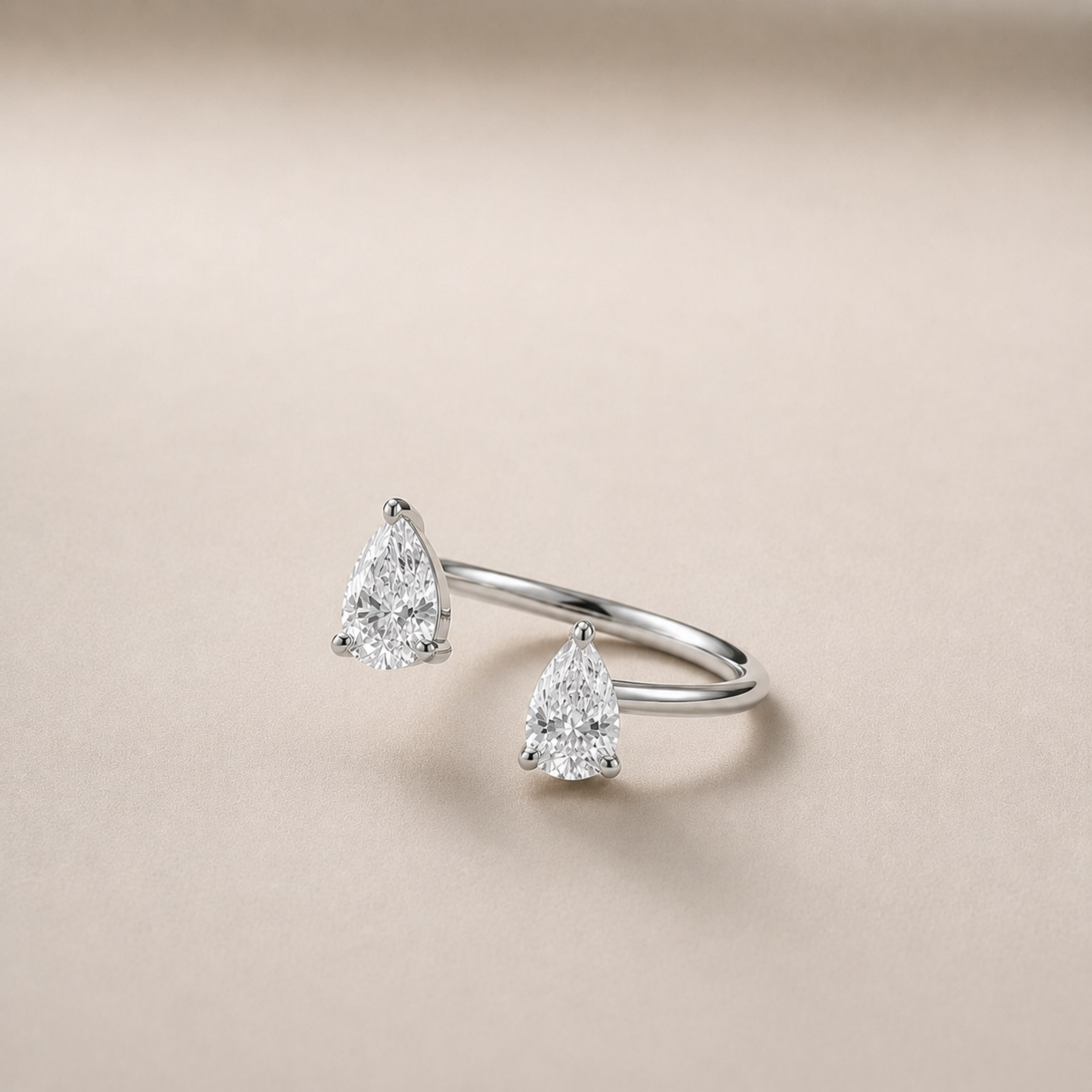 Double Pear Shape Ring