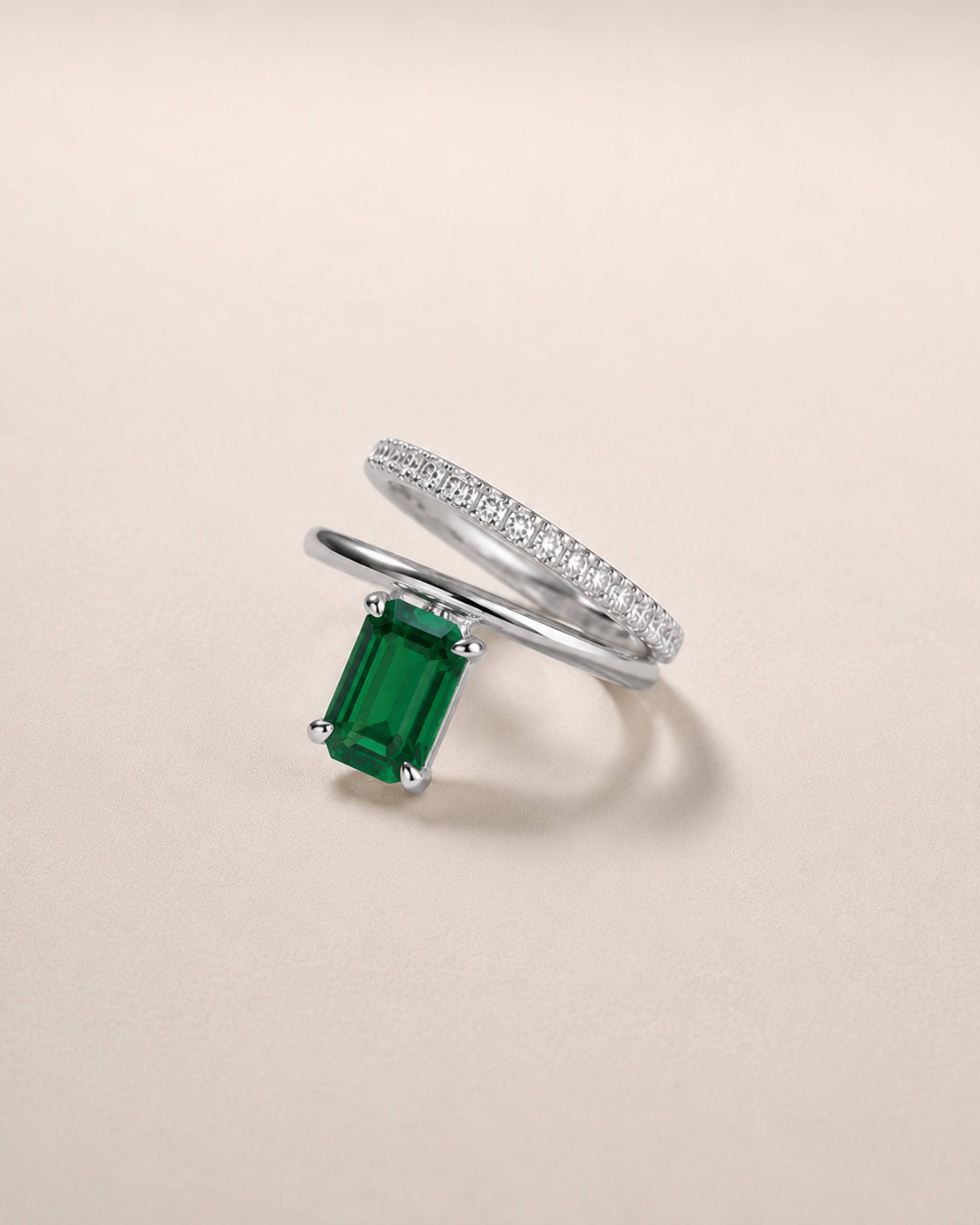 Green Emerald Wrap Ring