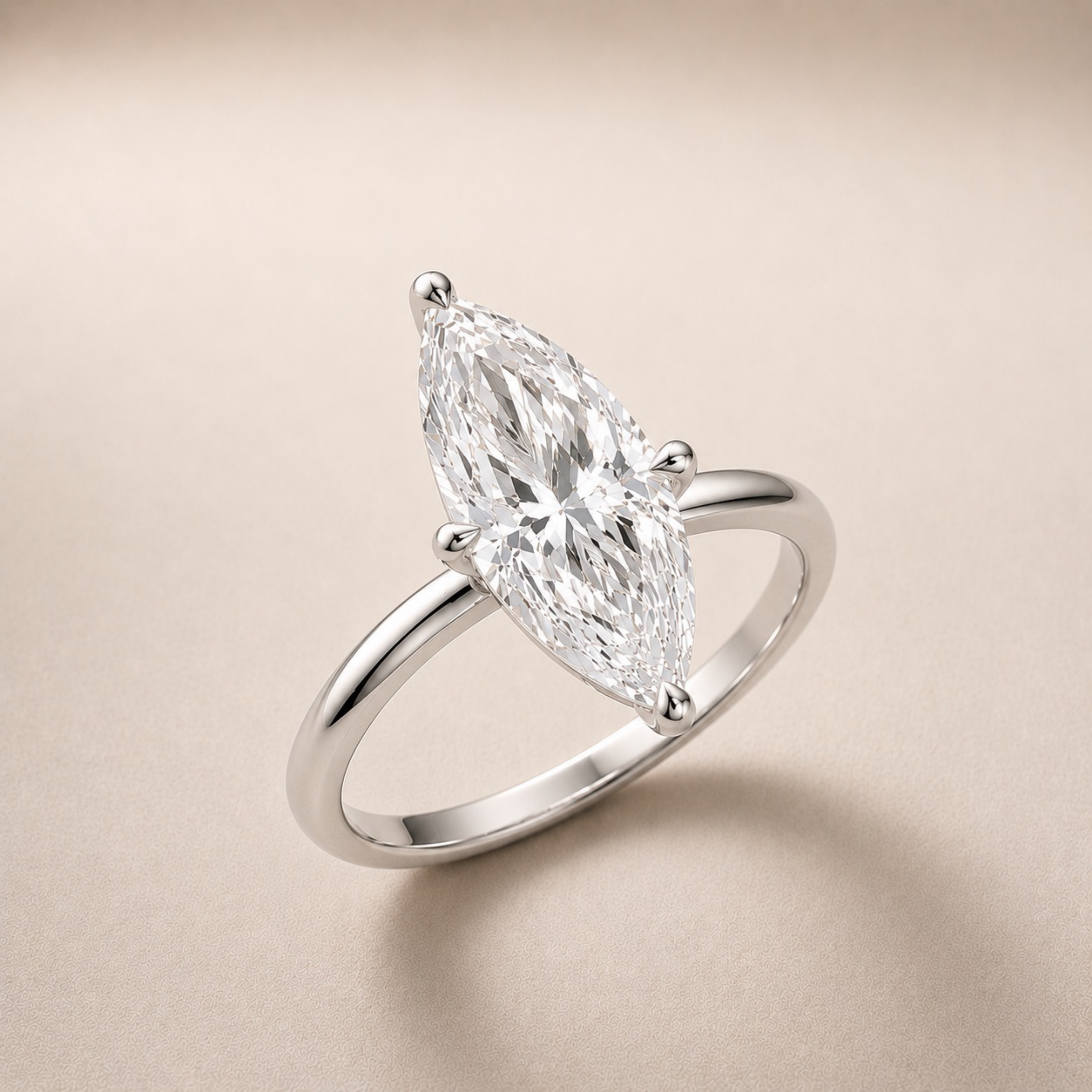 Marquise 4 Prong Engagement Ring