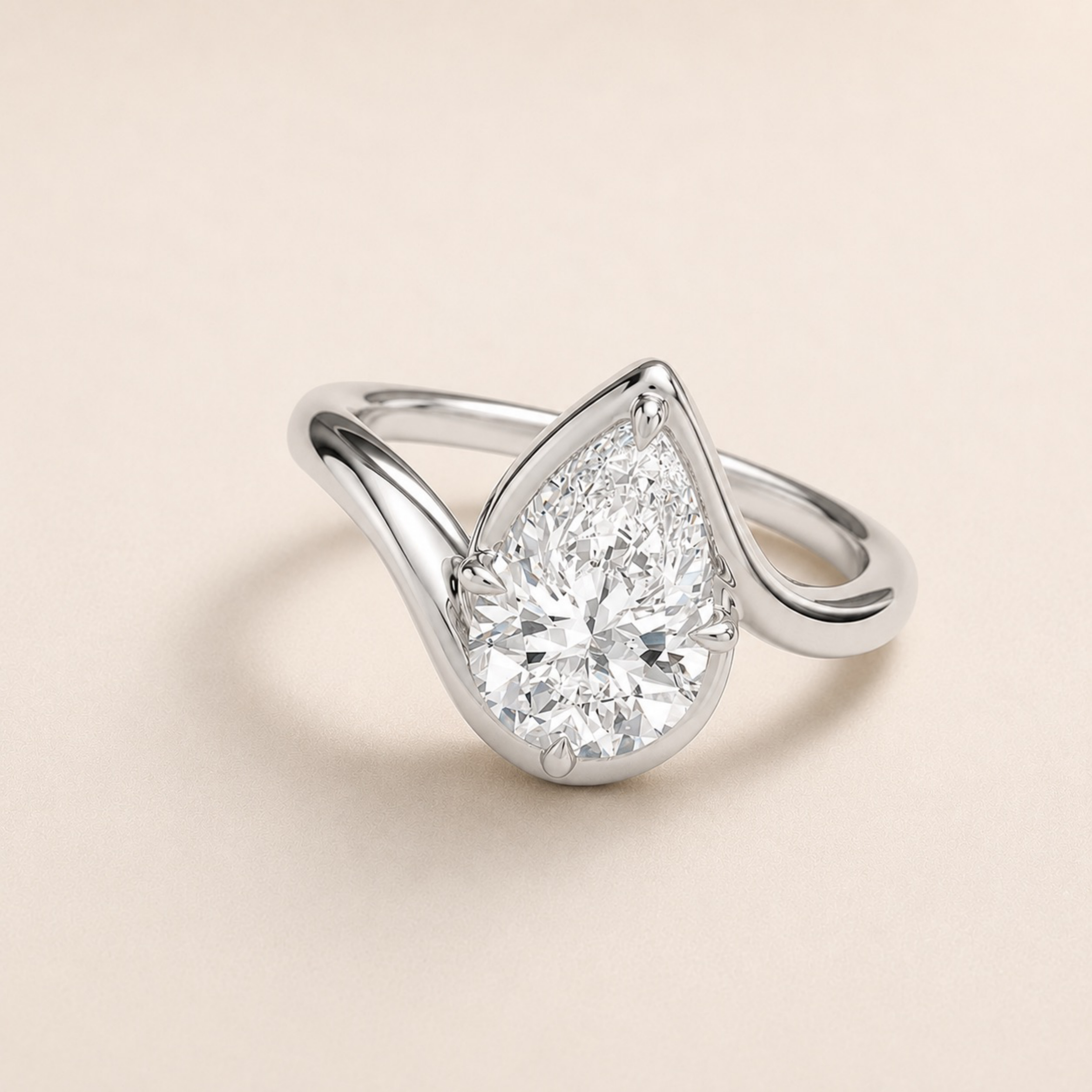 Pear Shape Pinky Ring