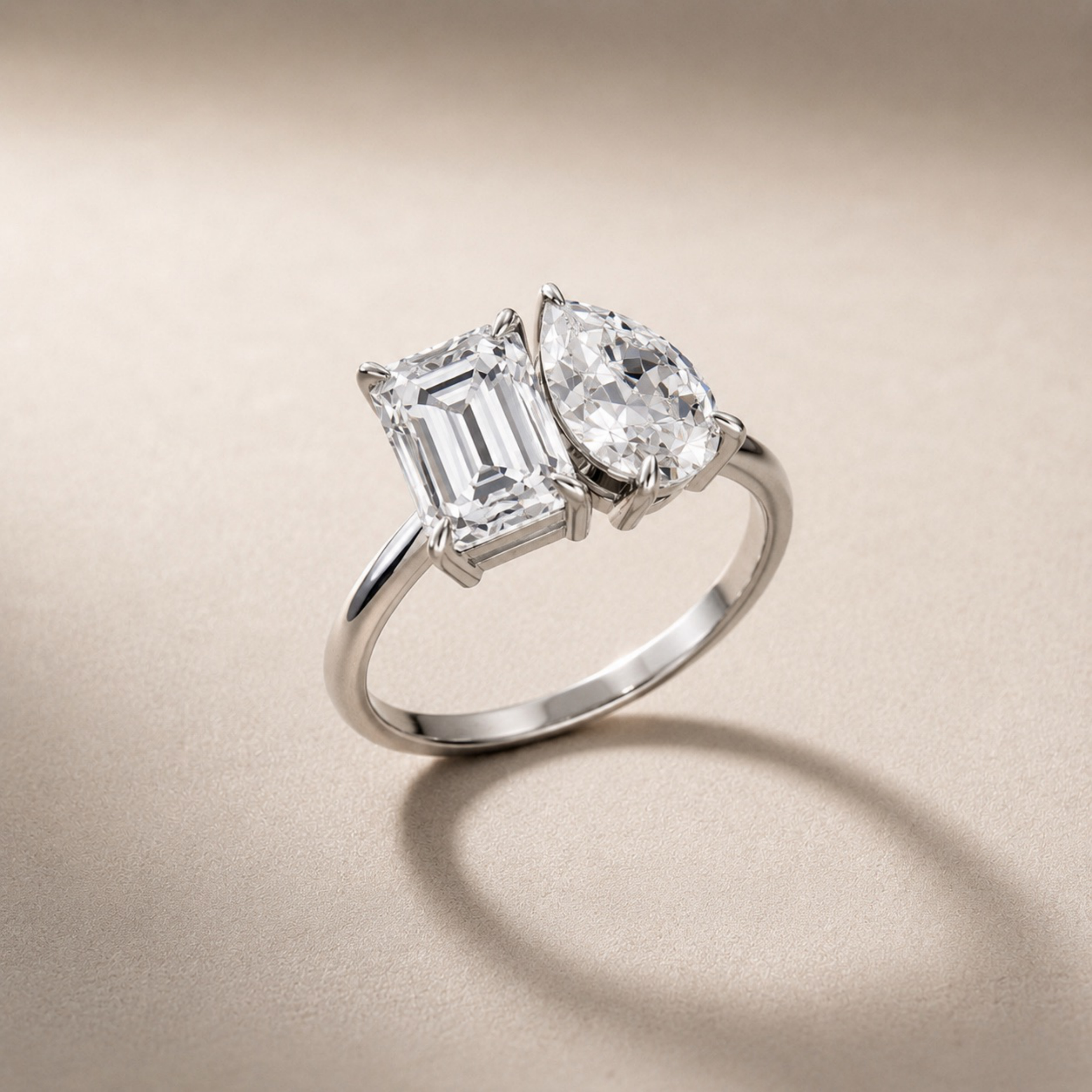 Toi et Moi Engagement Ring